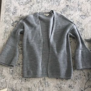 Grey bell sleeve open Cardi